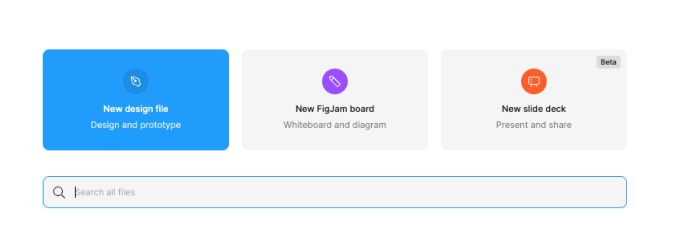 Creating a new Figma design file